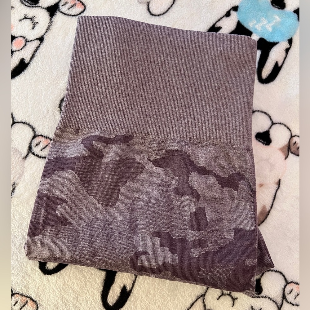 Purple Camouflage Women's Leggings - Picture 6 of 7